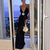 Sexy Backless Spaghetti Strap Long Chic Club Party Vestidos Maxi Dress